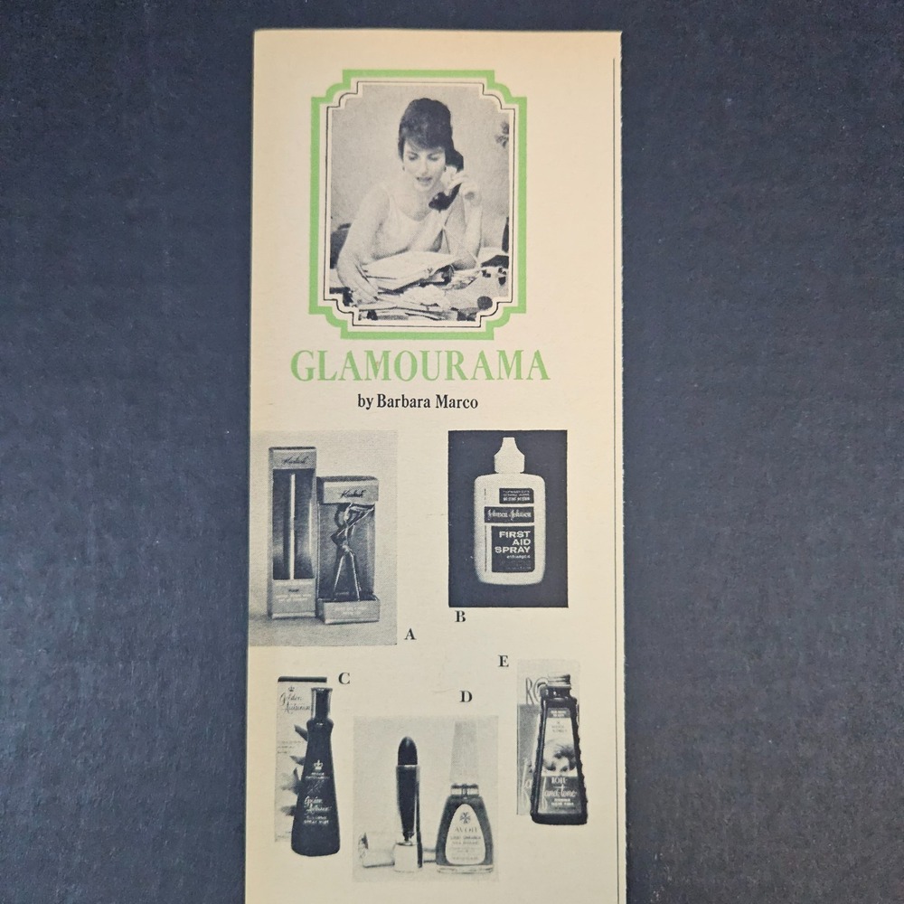 1964 Glamourama by Barbara Marco Kurlash Golden Autumn Roux Vintage Print Ad‎